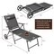 Costway 1PC\2 PCS Folding Chaise Lounge Chair Aluminum Recliner Back Adjust Wheels